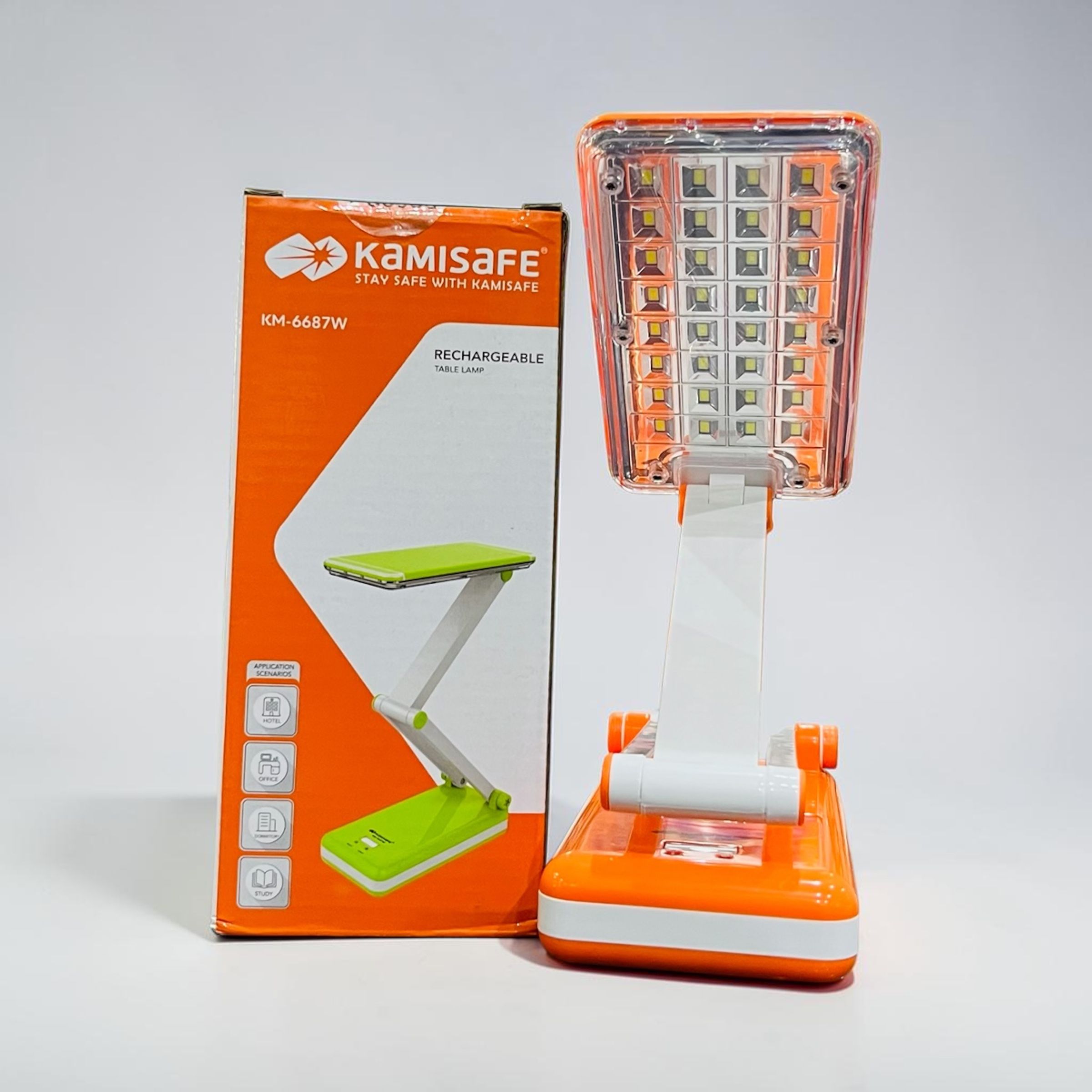 KAMISAFE KM-6687W RECHARGEABLE TABLE LAMP